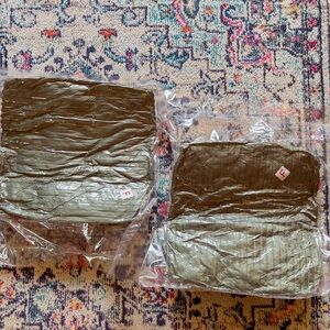 Set of 2 Forest Green Corduroy Throw Pillows – 16.25" x 15.75" 🌿